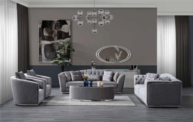 Upholstered sofa 3-seater comfortable luxurious in sofa couch modern style 286cm