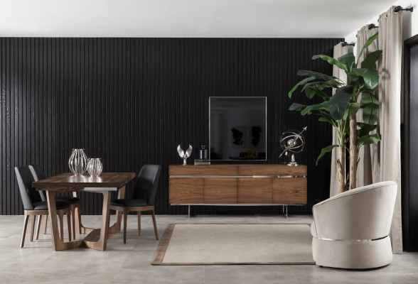 Sideboard + Mirror from stainless steel Chest of drawers Storage space Luxurious Practical Lowboard