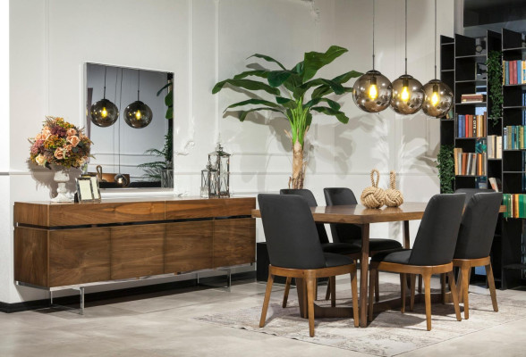 Sideboard + Mirror from stainless steel Chest of drawers Storage space Luxurious Practical Lowboard