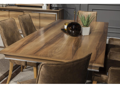 Luxury Dining table 207x101cm Table Elegant Dining room Tables Wooden Table Furniture