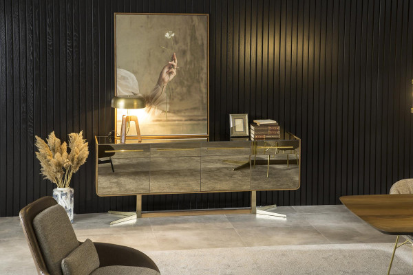 Sideboard Sideboard Console Mirror Wardrobe Lowboard mirrored fronts