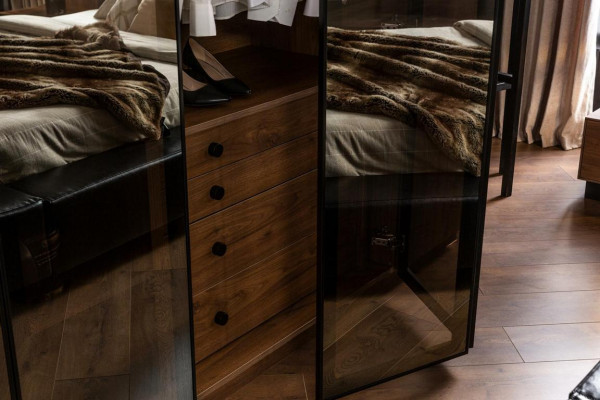 Glass Cabinet Wardrobe Brown Transparent Tinted Glass Fronts Wardrobe Furniture