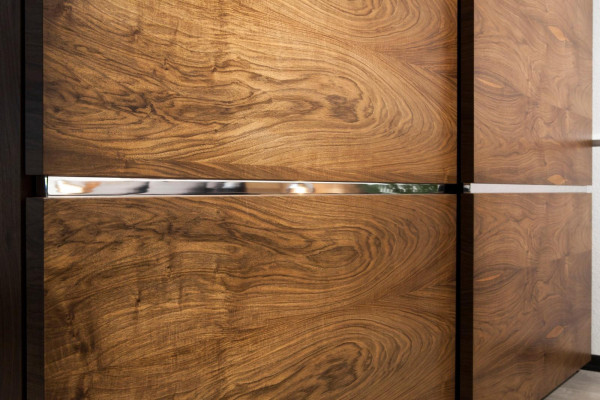 Large Sliding Doors Wardrobe Wardrobe Brown Clothes Cupboard 265cm