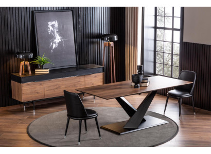 Furniture Set Couch Chair Group Suite Sofa Black Furniture Dining room Chairs