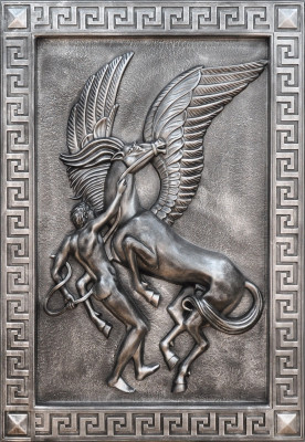 Pegasus Wall Relief Antique Style Relief Wall Painting Antique Handcraft Picture Horse