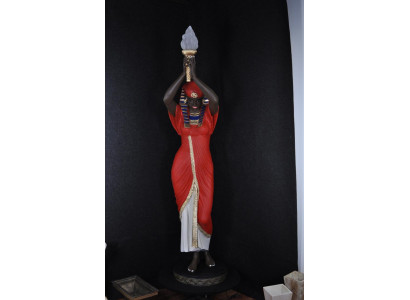 Floor lamp sculpture figure lamps light fixture Egypt statue figures sculptures decoration