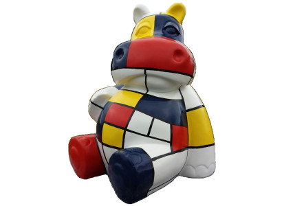 Design figure hippopotamus designer loft colorful sculptures figures real handcraft