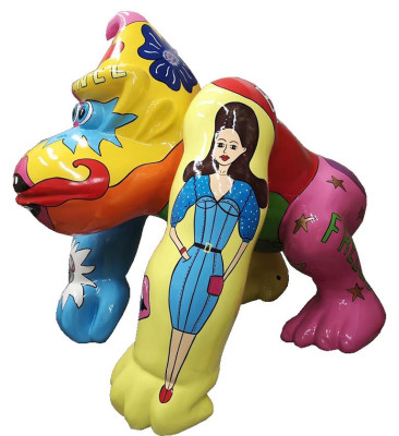Abstract Gorilla Figures Statues Decoration Decorative Garden Designer Figure Statue