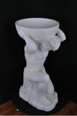 Vase Stature Atlas Ice Compartment Sculpture Figure Flowers Vases Sculptures Figures Globe