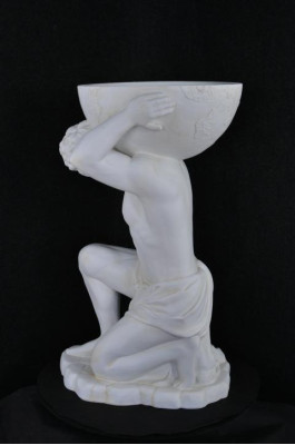 Vase Stature Atlas Ice Compartment Sculpture Figure Flowers Vases Sculptures Figures Globe