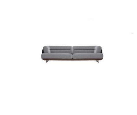 Luxury Living room Set Gray Sofa with Armchair 2x Stool Modern Design