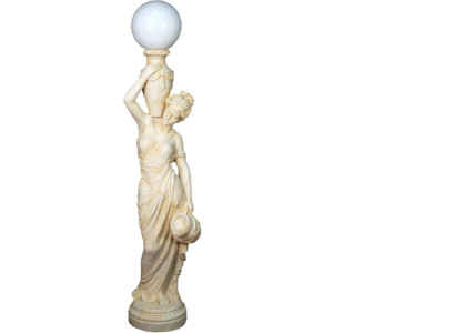 Antique Style Figure Life Size with Lighting Floor Lamp Lamp Lamps Floor Lamp