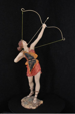 Diana Goddess Sculpture Arch Huntress Decoration Abstract Antique Style Sculptures