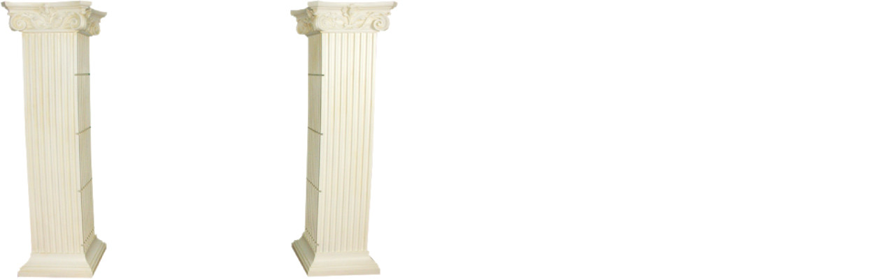 Shelf Glass Display case Roman columns shelves showcases XXL 210cm column Egypt new