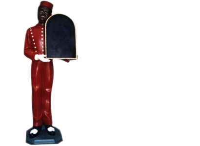Blackboard sign restaurant figure statue sculpture figures sculptures decoration decoration
