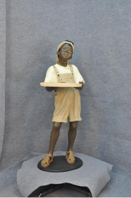 Stand Storage Cards Drinks Figure Figures Statue Boy Gastronomy Sculpture