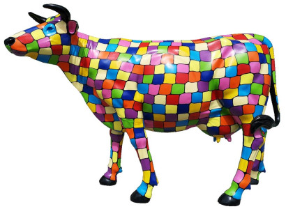 Garden decorative statue sculpture abstract designer loft colorful sculptures design cow