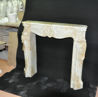 Fireplace cladding surround marble style decoration baroque classic fireplaces oven