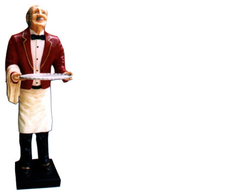 Waiter Figure Statue Sculpture Figures Sculptures Decoration Serving Stand new