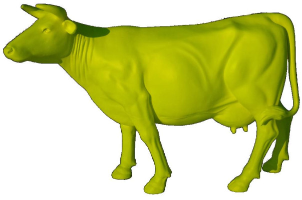 Design Cow Green Figure Statue Sculpture Figures Sculptures Decoration Abstract