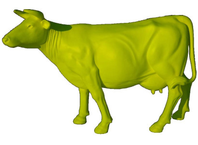 Design Cow Green Figure Statue Sculpture Figures Sculptures Decoration Abstract