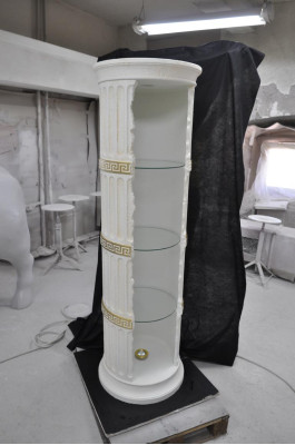 Display case bar corner shelf glass amphora vase floor bevel column wardrobe showcase shelves