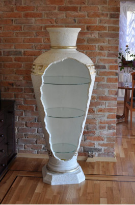 Display case Bar Corner Shelf Glass Amphora Vase Bottom Bevel Wardrobe Display Cabinets Wardrobe Lamp