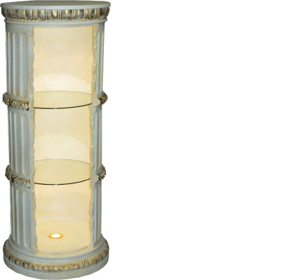 Display case Bar Shelf Glass Amphora Vase Bottom Bevel Column Wardrobe Showcases Shelves 1858