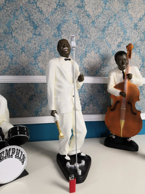 5X DESIGNER SET FIGURE SCULPTURES STATUES MUSICIANS XXL BIG FIGURES STATUE