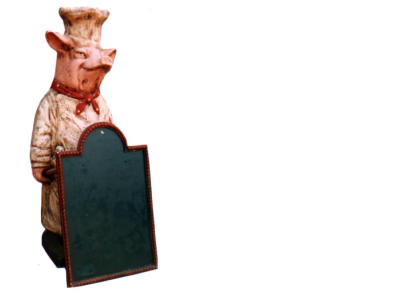 Restaurant Stand Table Steak Figure Statue Sculpture Figures Sculptures Gastro