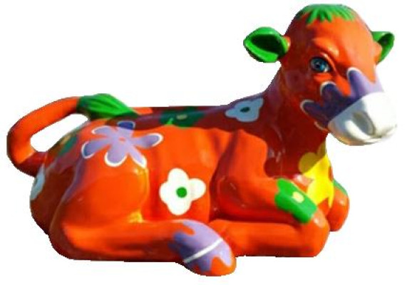 Modern decoration abstract figure cow sculptures decoration decoration new abstract