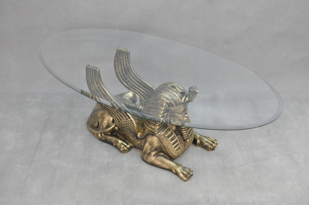 Coffee table Table Glass Tables Tables Pharaoh Sphinx Side Glass Egypt 120x60cm