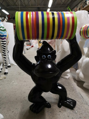 Gorilla Abstract Figure Modern Statues Sculptures Decorative Garden Figures Statue