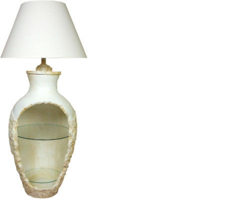 Design floor lamp Vase XXL 138cm Stand Lamp Lamps Shelf Illuminated Display case