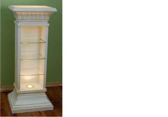 Design Display case Shelf Glass Column Showcases Shelves CD Wardrobe Lamp 6894 new