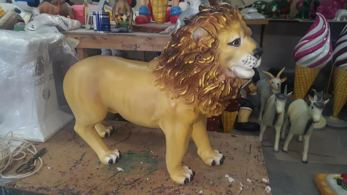 Lion Decorative Statue Sculpture Abstract Lion Figures Real Handcraft Statues Garden