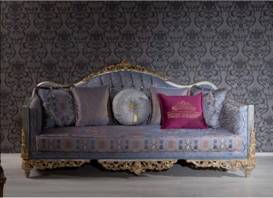 Baroque Sofa Chesterfield 3+1 Seater Coffee table Sofa set Furniture Upholstery