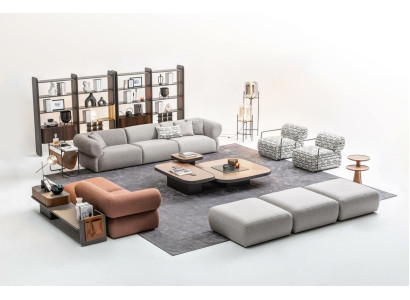 Large Living room Set Five Seater Three Seater Armchair Stool Sofa set