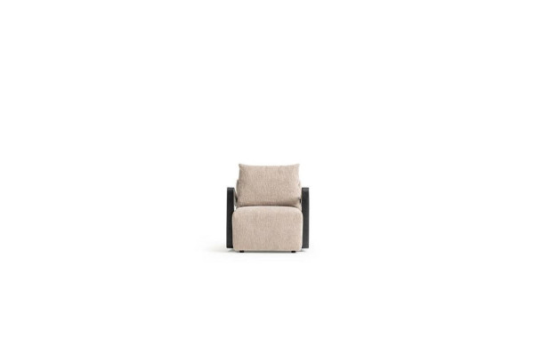 Modern sofa set L-shape couch with armchair gray corner couch textile sofa