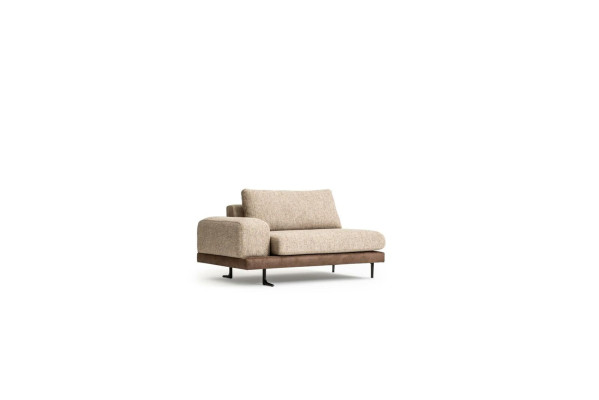 Beige five-seater upholstered sofas sofa textile couch seating furniture living room