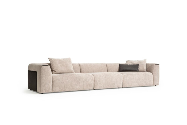Beige Sofa Living room Upholstered furniture Five-seater Designer Luxury Furniture new