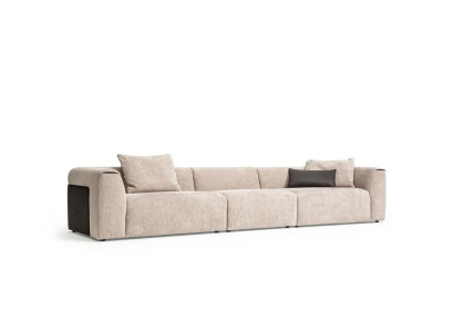 Beige Sofa Living room Upholstered furniture Five-seater Designer Luxury Furniture new