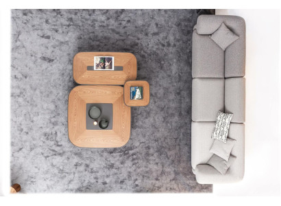 Modern gray five-seater sofa living room furniture upholstered couch style furniture