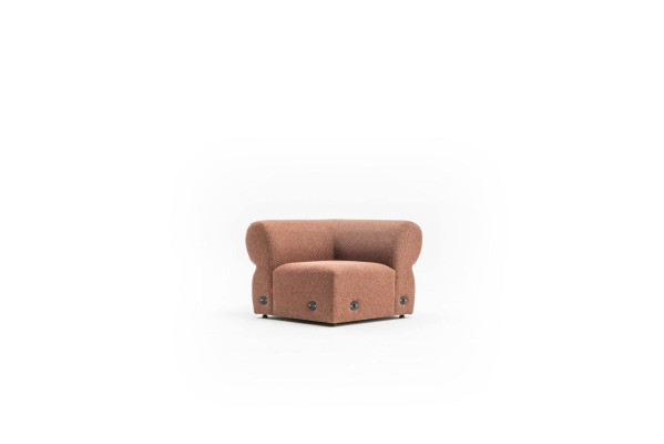 Brown Upholstery Three Seater Luxury Living room Sofa Modern Design Couch
