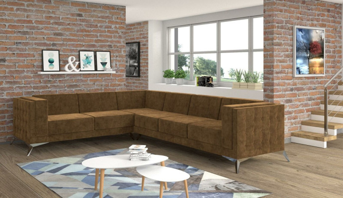 Modern corner sofa fabric sofa L-shape upholstery corner suite living landscape couch sofa