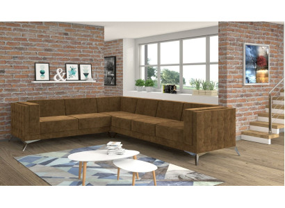 Modern corner sofa fabric sofa L-shape upholstery corner suite living landscape couch sofa