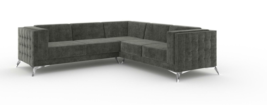 Living landscape Corner sofa L-shape Sofa Couch Deco Design Couch Textile Modern