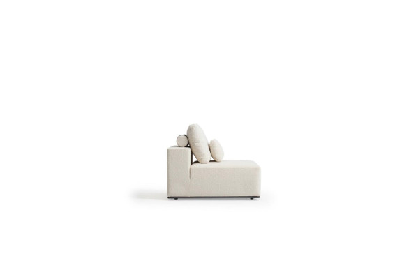 Living landscape U-shape Sofa White Upholstered furniture Textile Sofa Wooden frame
