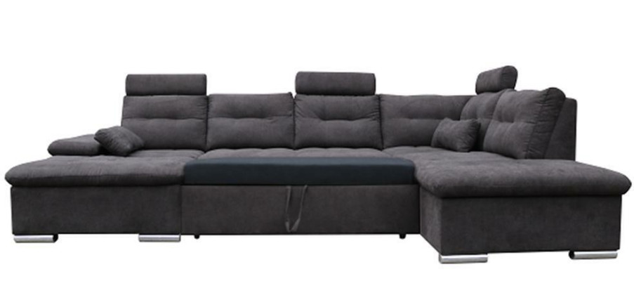 Corner sofa U-shape Sofa Living landscape Suite Fabric Sofas Bed function Sleep