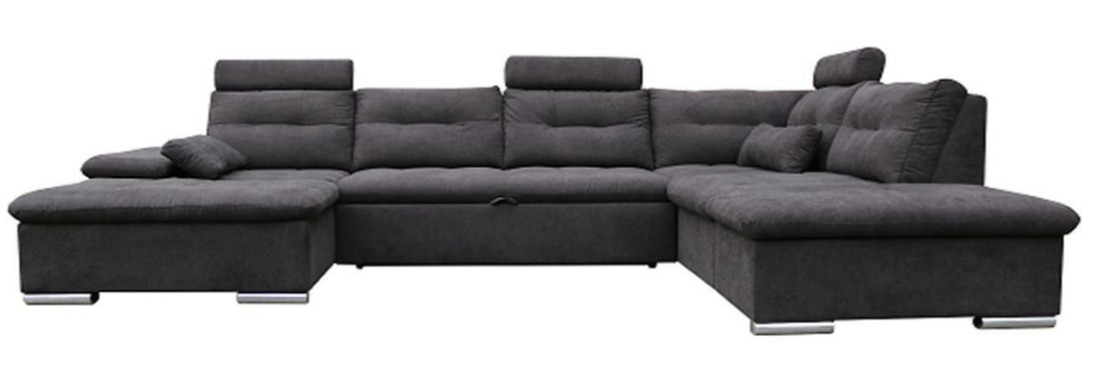 Corner sofa U-shape Sofa Living landscape Suite Fabric Sofas Bed function Sleep